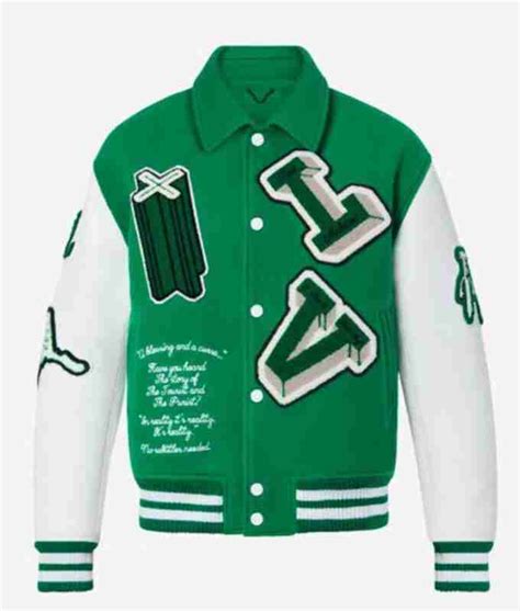 louis vuitton green high school jacket.